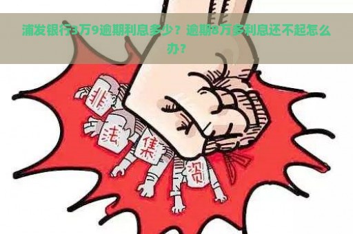 浦发银行3万9逾期利息多少？逾期8万多利息还不起怎么办？