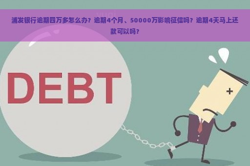 浦发银行逾期四万多怎么办？逾期4个月、50000万影响征信吗？逾期4天马上还款可以吗？