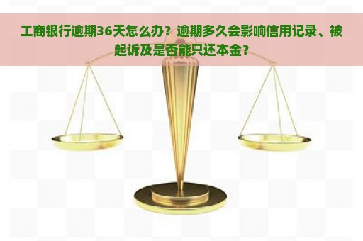 工商银行逾期36天怎么办？逾期多久会影响信用记录、被起诉及是否能只还本金？