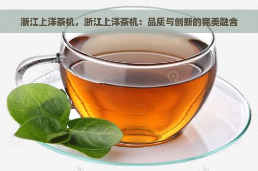 浙江上洋茶机，浙江上洋茶机：品质与创新的完美融合