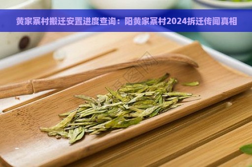 黄家寨村搬迁安置进度查询：阳黄家寨村2024拆迁传闻真相