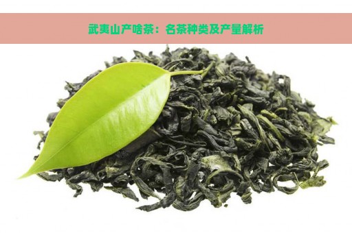 武夷山产啥茶：名茶种类及产量解析