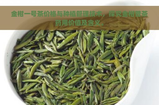 金柑一号茶价格与种植管理技术，探究金柑普茶药用价值及含义。