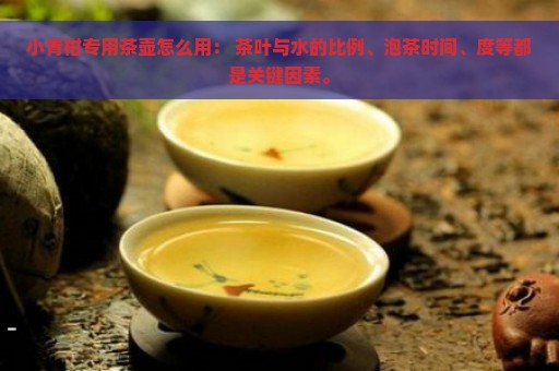 小青柑专用茶壶怎么用： 茶叶与水的比例、泡茶时间、度等都是关键因素。