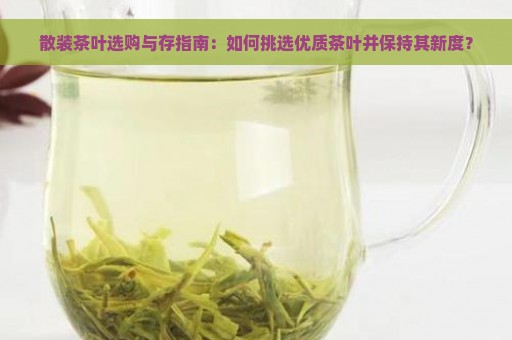 散装茶叶选购与存指南：如何挑选优质茶叶并保持其新度？