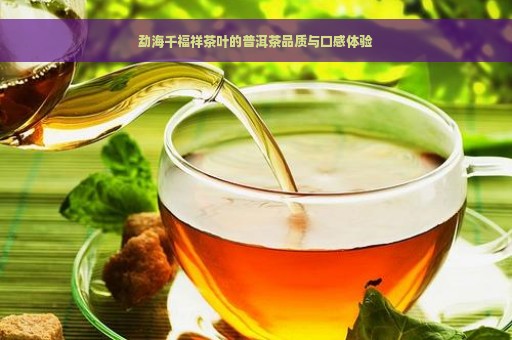 勐海千福祥茶叶的普洱茶品质与口感体验