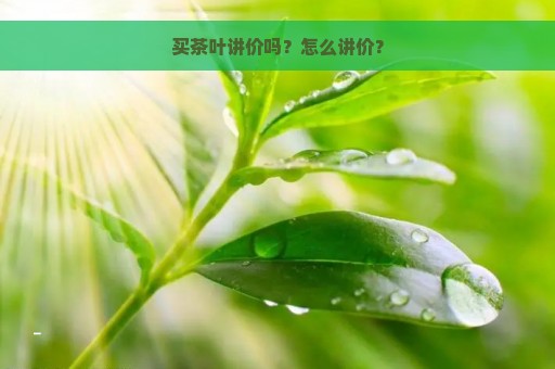 买茶叶讲价吗？怎么讲价？