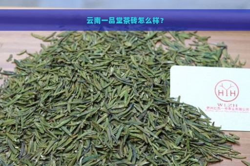 云南一品堂茶砖怎么样？