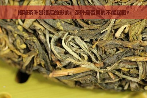 揭秘茶叶暴晒后的影响：茶叶是否真的不能暴晒？