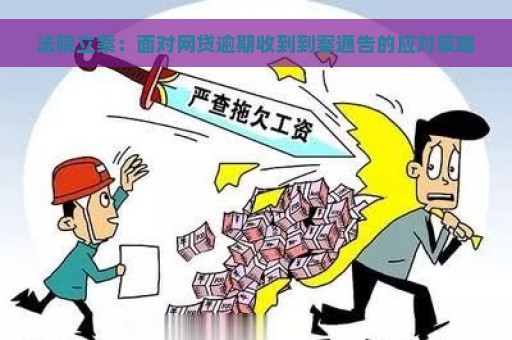 法院立案：面对网贷逾期收到到案通告的应对策略