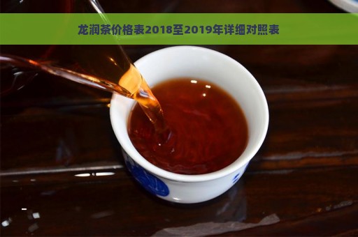 龙润茶价格表图片