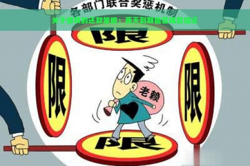 关于借呗的还款策略：两天到期能否提前偿还