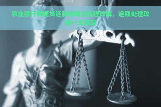 农业银行网捷贷还款协商全流程详解，逾期处理攻略一文搞定