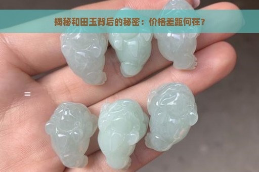 揭秘和田玉背后的秘密：价格差距何在？