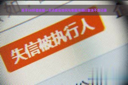 关于58好借逾期一天还款后如何与客服沟通以取消不良记录