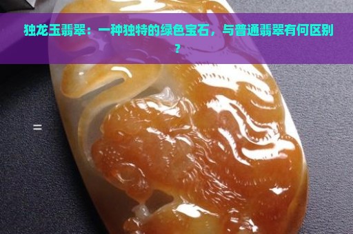  独龙玉翡翠：一种独特的绿色宝石，与普通翡翠有何区别？