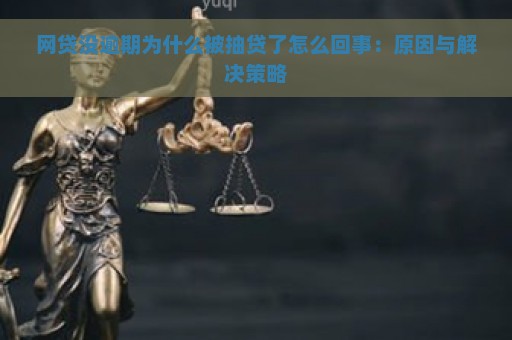 网贷没逾期为什么被抽贷了怎么回事：原因与解决策略