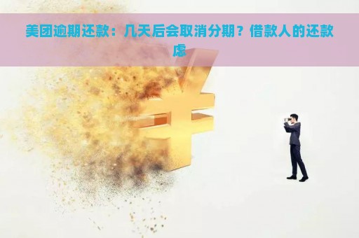 美团逾期还款：几天后会取消分期？借款人的还款虑