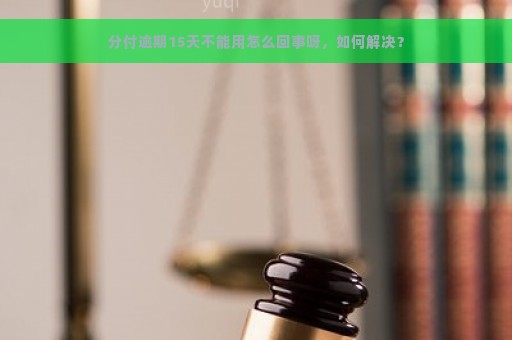 分付逾期15天不能用怎么回事呀，如何解决？