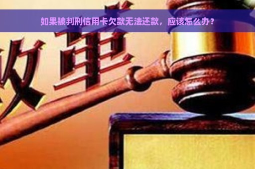 如果被判刑信用卡欠款无法还款，应该怎么办？