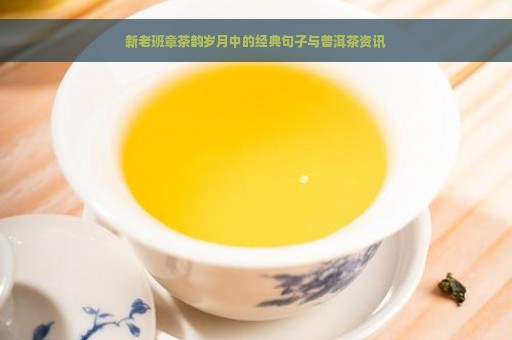 新老班章茶韵岁月中的经典句子与普洱茶资讯