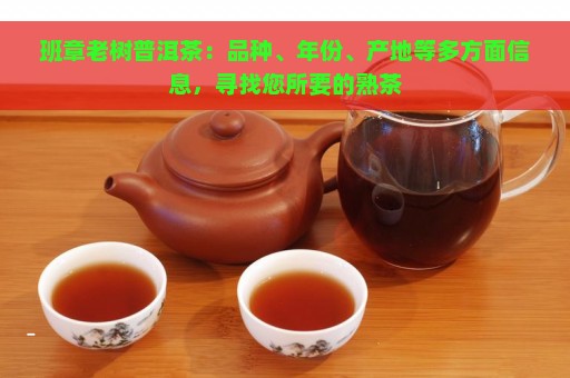 班章老树普洱茶：品种、年份、产地等多方面信息，寻找您所要的熟茶