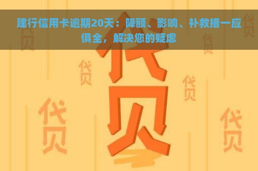 建行信用卡逾期20天：降额、影响、补救措一应俱全，解决您的疑虑