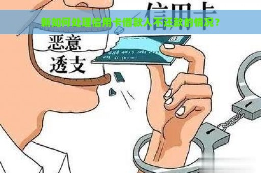 新如何处理信用卡借款人不还款的情况？