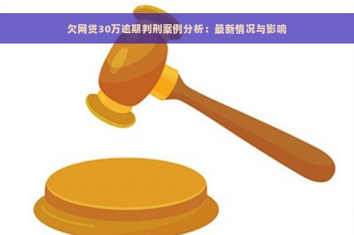 欠网贷30万逾期判刑案例分析：最新情况与影响