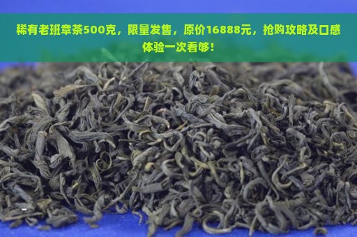 稀有老班章茶500克，限量发售，原价16888元，抢购攻略及口感体验一次看够！