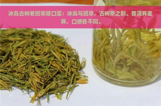 冰岛古树老班章顺口溜：冰岛与班章，古树茶之别。普洱有差异，口感各不同。