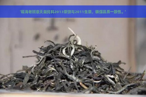 '福海老班章天玺纯料2013茶饼与2011生茶，确保品质一致性。'