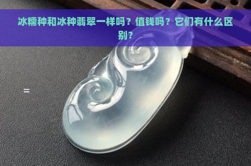 冰糯种和冰种翡翠一样吗？值钱吗？它们有什么区别？