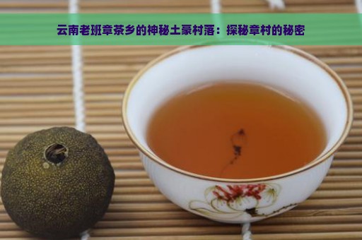 云南老班章茶乡的神秘土豪村落：探秘章村的秘密