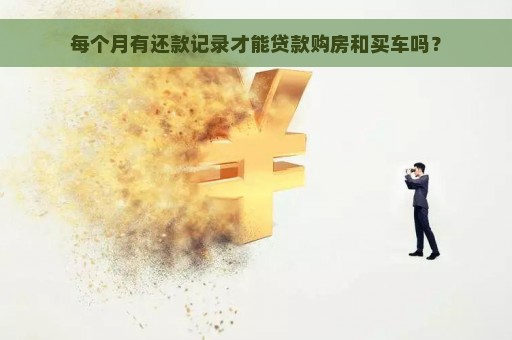 每个月有还款记录才能贷款购房和买车吗？