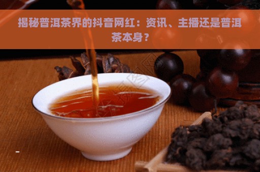 揭秘普洱茶界的抖音网红：资讯、主播还是普洱茶本身？