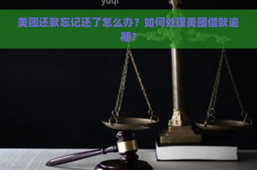 美团还款忘记还了怎么办？如何处理美团借款逾期？