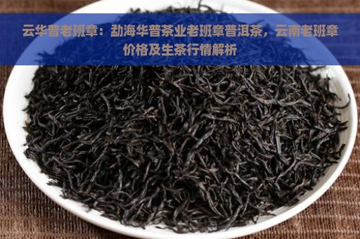 云华普老班章：勐海华普茶业老班章普洱茶，云南老班章价格及生茶行情解析