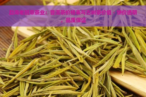 勐海老班章茶业：普洱茶价格表与古树茶价值 - 饼价透明，品质保证