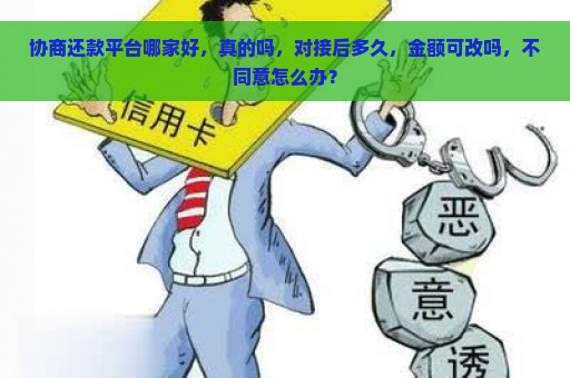 协商还款平台哪家好，真的吗，对接后多久，金额可改吗，不同意怎么办？