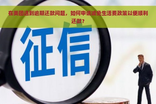 在美团遇到逾期还款问题，如何申请减免生活费政策以便顺利还款？