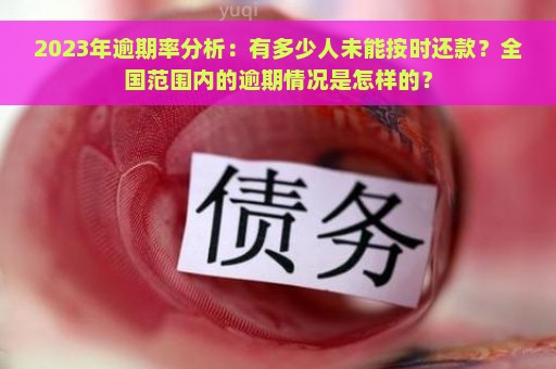 2023年逾期率分析：有多少人未能按时还款？全国范围内的逾期情况是怎样的？