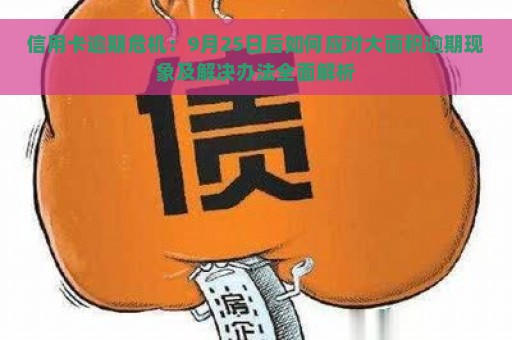 信用卡逾期危机：9月25日后如何应对大面积逾期现象及解决办法全面解析