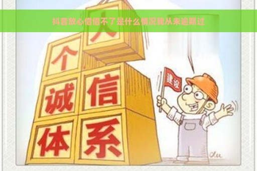 抖音放心借借不了是什么情况我从未逾期过