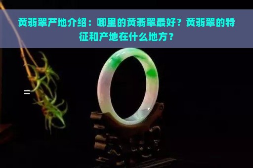 黄翡翠产地介绍：哪里的黄翡翠最好？黄翡翠的特征和产地在什么地方？