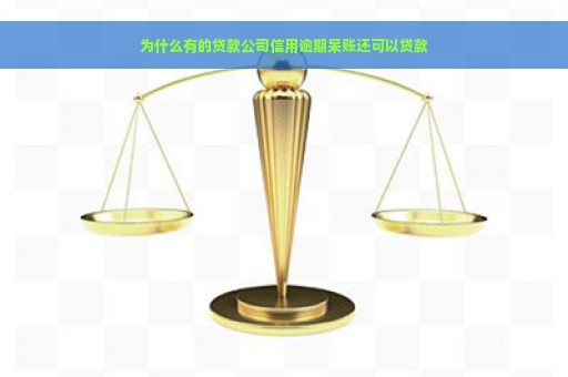 为什么有的贷款公司信用逾期呆账还可以贷款