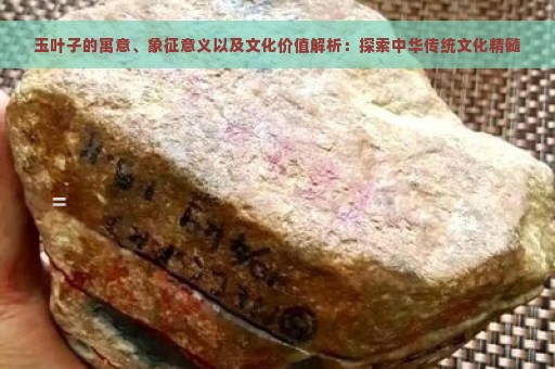 玉叶子的寓意、象征意义以及文化价值解析：探索中华传统文化精髓