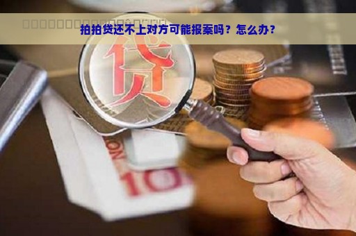 拍拍贷还不上对方可能报案吗？怎么办？