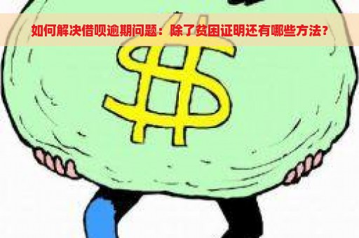 如何解决借呗逾期问题：除了贫困证明还有哪些方法？