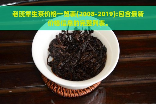 老班章生茶价格一览表(2008-2019):包含最新价格信息的完整列表。